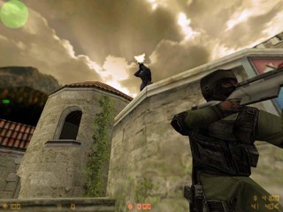 Скриншот CS 1.6: Снайпер на даху на de_inferno