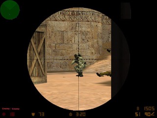 Скриншот CS 1.6: Приціл AWP на de_dust2