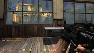 Скриншот CS:Source: Розбиті вікна, M4A1 у руках